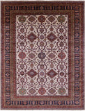 Ivory Super Kazak Hand Knotted Wool Rug - 8' 11" X 11' 4" - Golden Nile