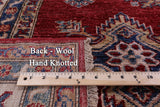 Red Super Kazak Hand Knotted Wool Rug - 7' 11" X 10' 0" - Golden Nile