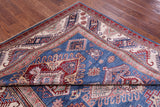Blue Super Kazak Hand Knotted Wool Rug - 6' 11" X 9' 7" - Golden Nile