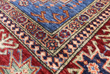 Blue Super Kazak Hand Knotted Wool Rug - 6' 0" X 9' 1" - Golden Nile