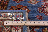 Blue Super Kazak Hand Knotted Wool Rug - 5' 9" X 7' 7" - Golden Nile