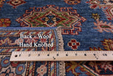 Blue Super Kazak Hand Knotted Wool Rug - 5' 8" X 8' 2" - Golden Nile
