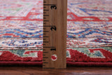 Red Super Kazak Hand Knotted Wool Rug - 6' 0" X 8' 10" - Golden Nile
