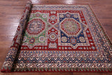 Red Super Kazak Hand Knotted Wool Rug - 6' 0" X 8' 10" - Golden Nile