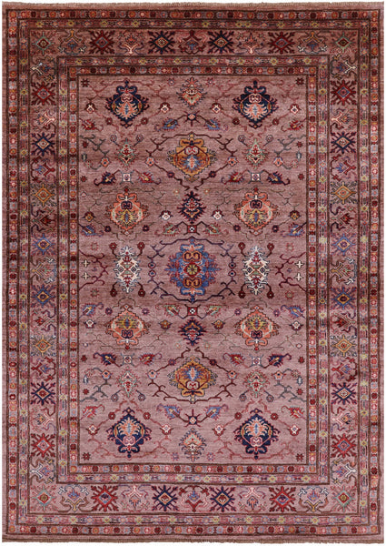Super Kazak Handmade Wool Rug - 6' 2" X 8' 9" - Golden Nile