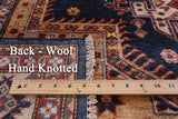 Blue Super Kazak Hand Knotted Wool Rug - 5' 0" X 6' 11" - Golden Nile