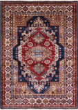Blue Super Kazak Hand Knotted Wool Rug - 5' 0" X 6' 11" - Golden Nile