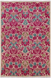 Ivory William Morris Hand Knotted Wool Area Rug - 5' 2" X 7' 8" - Golden Nile