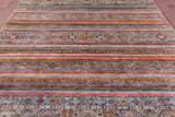 Khorjin Persian Gabbeh Hand Knotted Wool Rug - 8' 1" X 10' 4" - Golden Nile