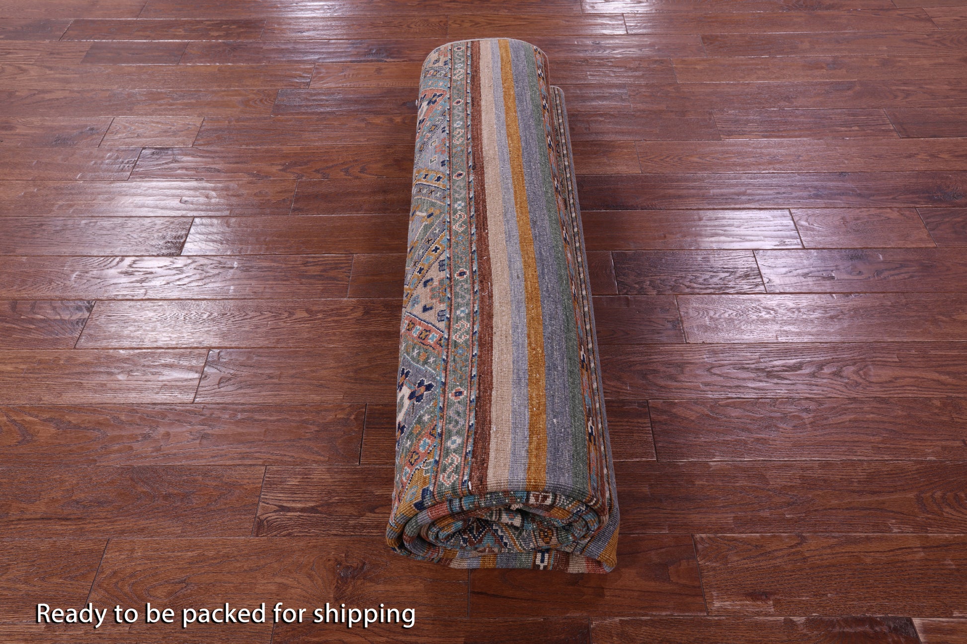 Khorjin Persian Gabbeh Hand Knotted Wool Rug - 8' 1" X 10' 4" - Golden Nile