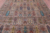 Turkmen Ersari Hand Knotted Wool Rug - 8' 0" X 10' 0" - Golden Nile