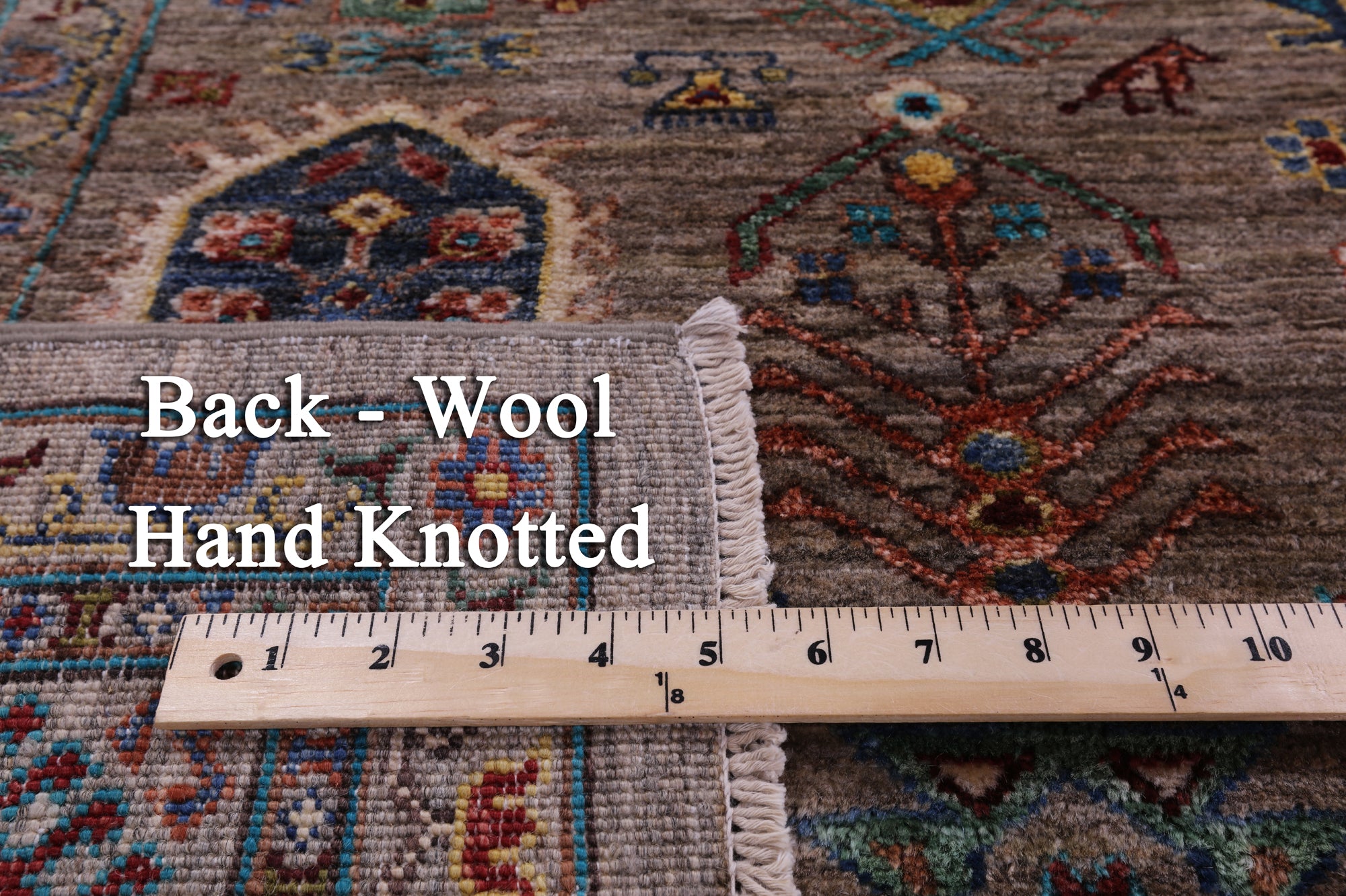 Turkmen Ersari Hand Knotted Wool Rug - 8' 0" X 10' 0" - Golden Nile