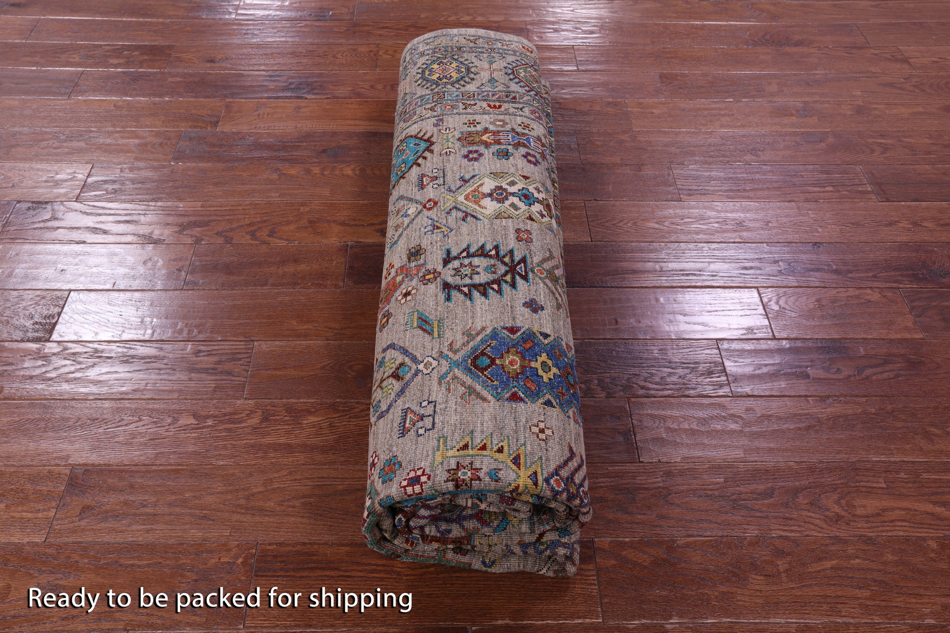 Turkmen Ersari Hand Knotted Wool Rug - 8' 0" X 10' 0" - Golden Nile