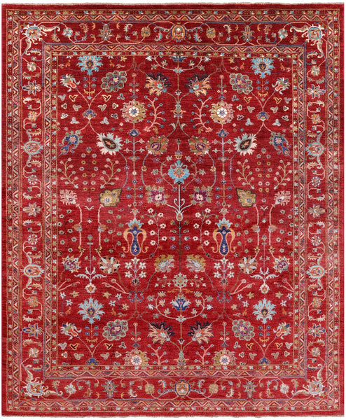 Peshawar Hand Knotted Wool Rug - 8' 4" X 10' 0" - Golden Nile