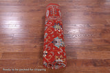 Red Peshawar Hand Knotted Wool Rug - 8' 8" X 11' 9" - Golden Nile