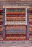 Persian Tribal Gabbeh Hand Knotted Wool Rug - 6' 8" X 9' 9" - Golden Nile