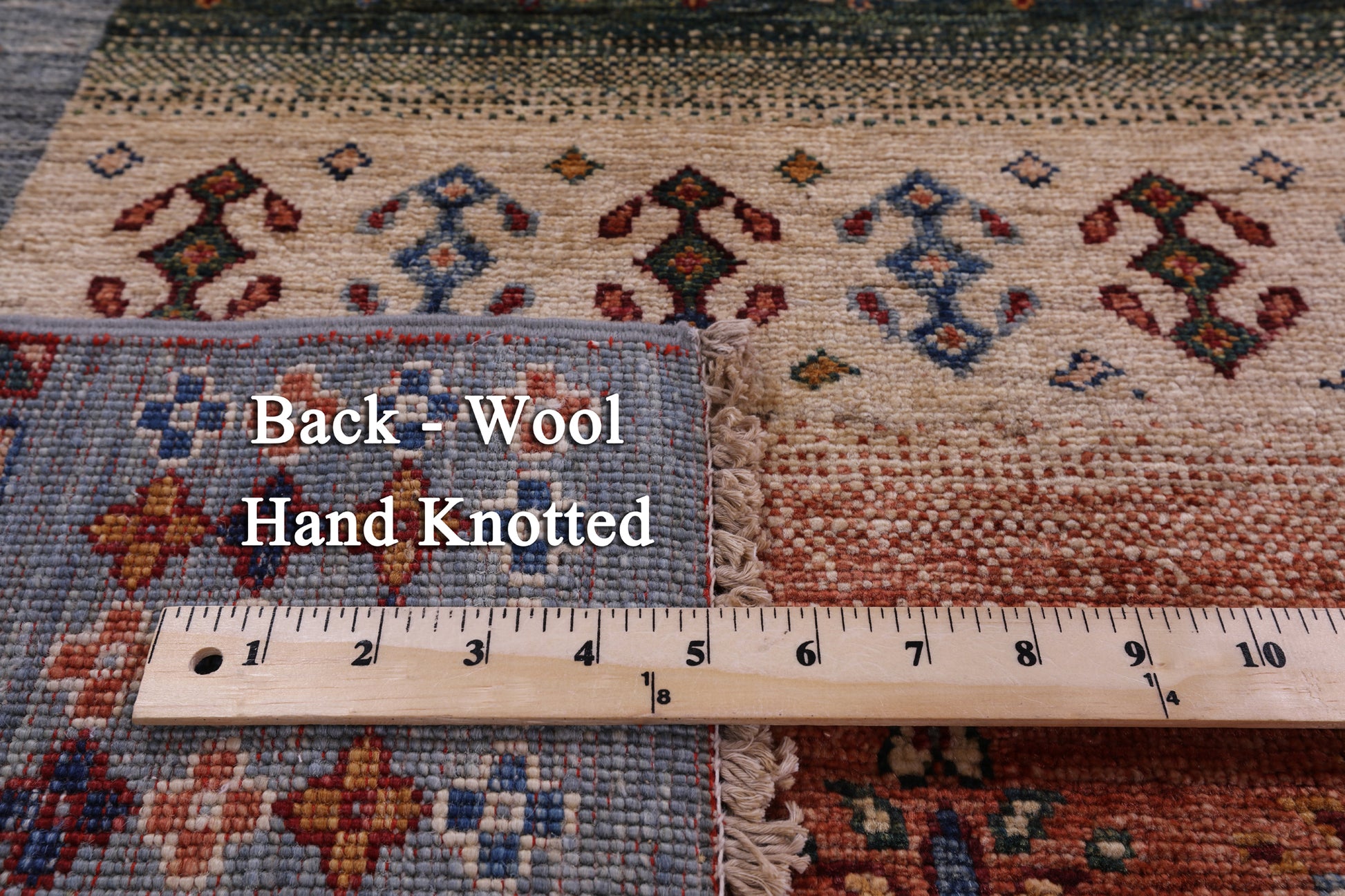 Tribal Persian Gabbeh Hand Knotted Wool Rug - 6' 10" X 10' 0" - Golden Nile
