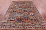 Turkmen Ersari Handmade Wool Rug - 7' 3" X 9' 8" - Golden Nile