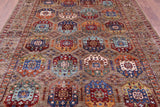 Turkmen Ersari Handmade Wool Rug - 7' 3" X 9' 8" - Golden Nile