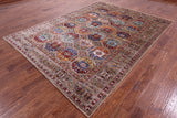 Turkmen Ersari Handmade Wool Rug - 7' 3" X 9' 8" - Golden Nile