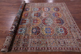 Turkmen Ersari Handmade Wool Rug - 7' 3" X 9' 8" - Golden Nile