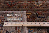 Persian Gabbeh Tribal Hand Knotted Wool Rug - 6' 10" X 9' 9" - Golden Nile