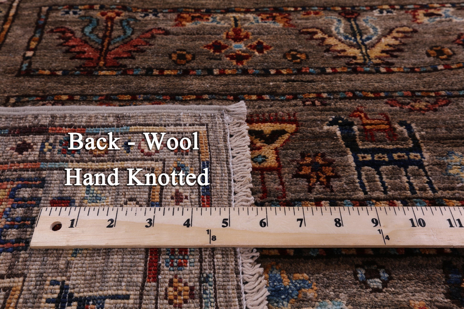 Persian Gabbeh Tribal Hand Knotted Wool Rug - 6' 10" X 9' 9" - Golden Nile