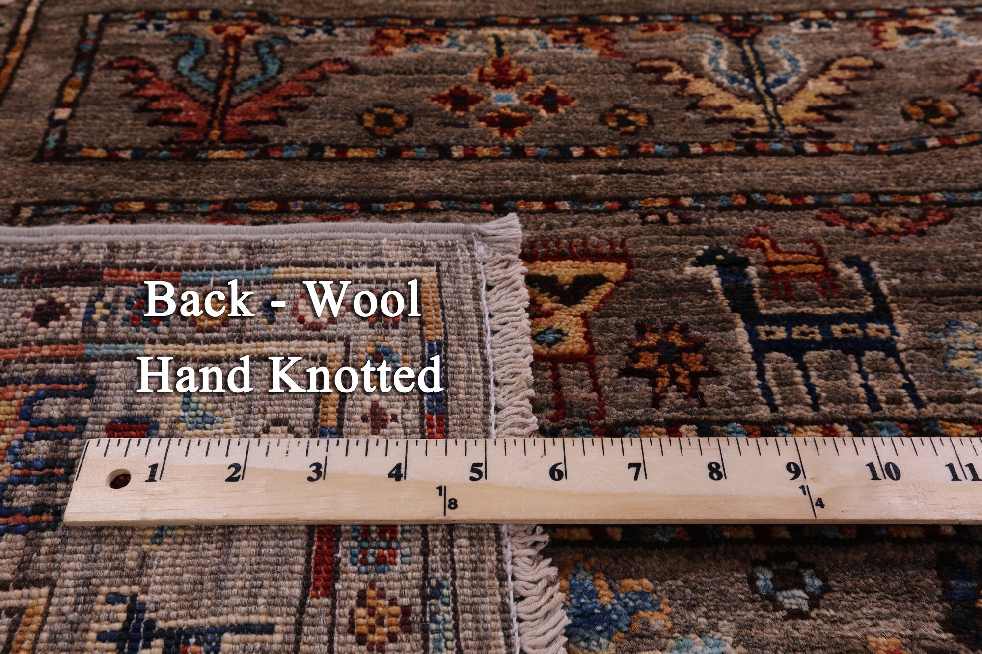 Persian Gabbeh Tribal Hand Knotted Wool Rug - 6' 10" X 9' 9" - Golden Nile