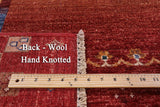 Persian Gabbeh Tribal Hand Knotted Wool Rug - 7' 0" X 10' 0" - Golden Nile