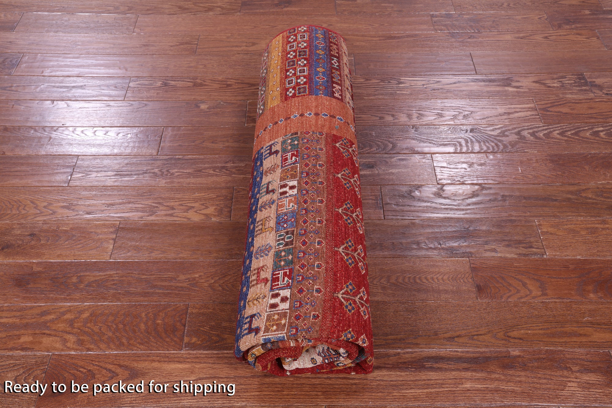 Persian Gabbeh Tribal Hand Knotted Wool Rug - 7' 0" X 10' 0" - Golden Nile