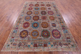 Turkmen Ersari Handmade Wool Rug - 6' 9" X 9' 10" - Golden Nile