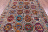 Turkmen Ersari Handmade Wool Rug - 6' 9" X 9' 10" - Golden Nile