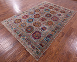 Turkmen Ersari Handmade Wool Rug - 6' 9" X 9' 10" - Golden Nile