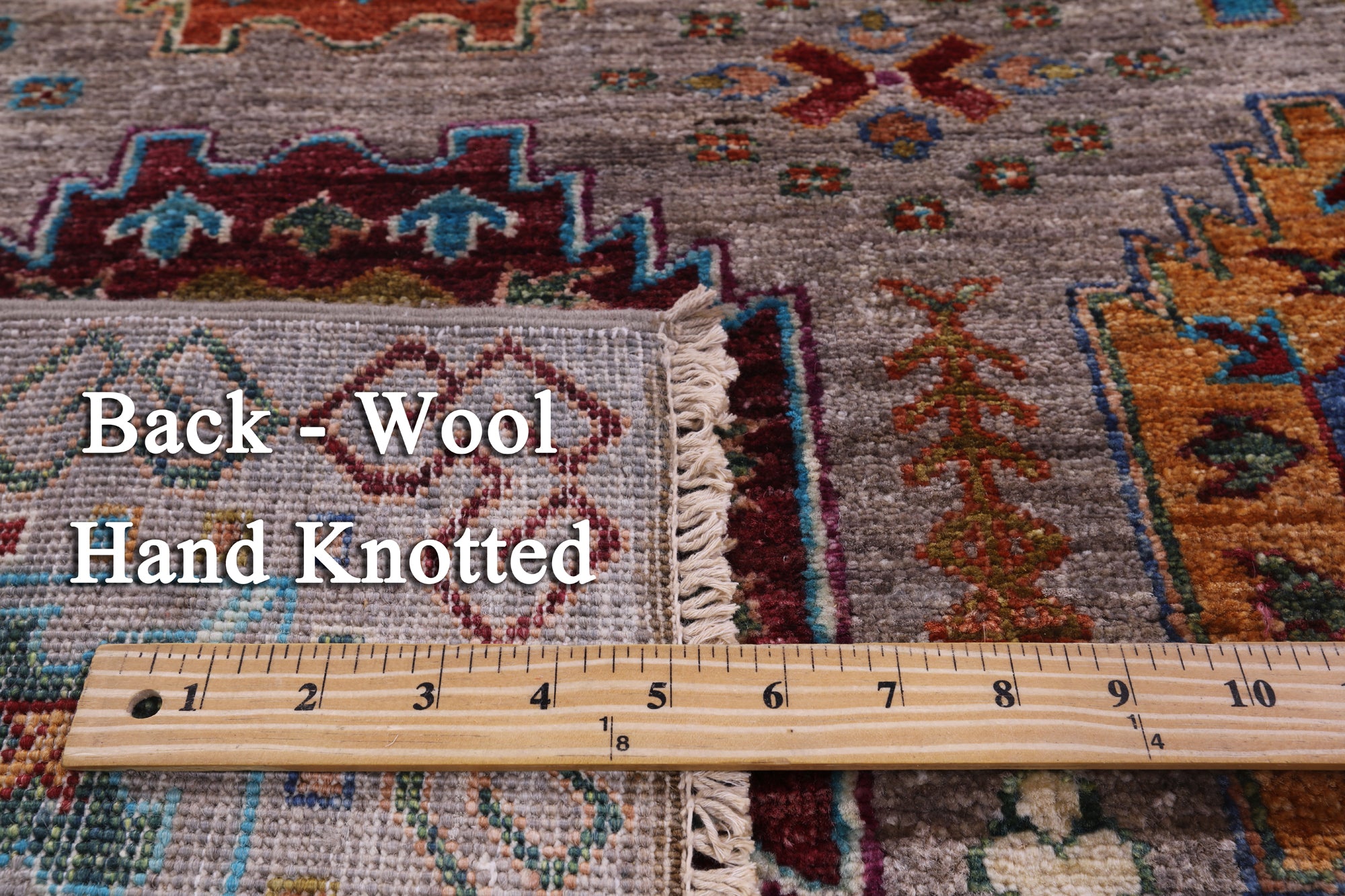 Turkmen Ersari Handmade Wool Rug - 6' 9" X 9' 10" - Golden Nile