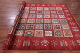 Red Garden Design Persian Hand Knotted Wool Rug - 6' 11" X 9' 10" - Golden Nile