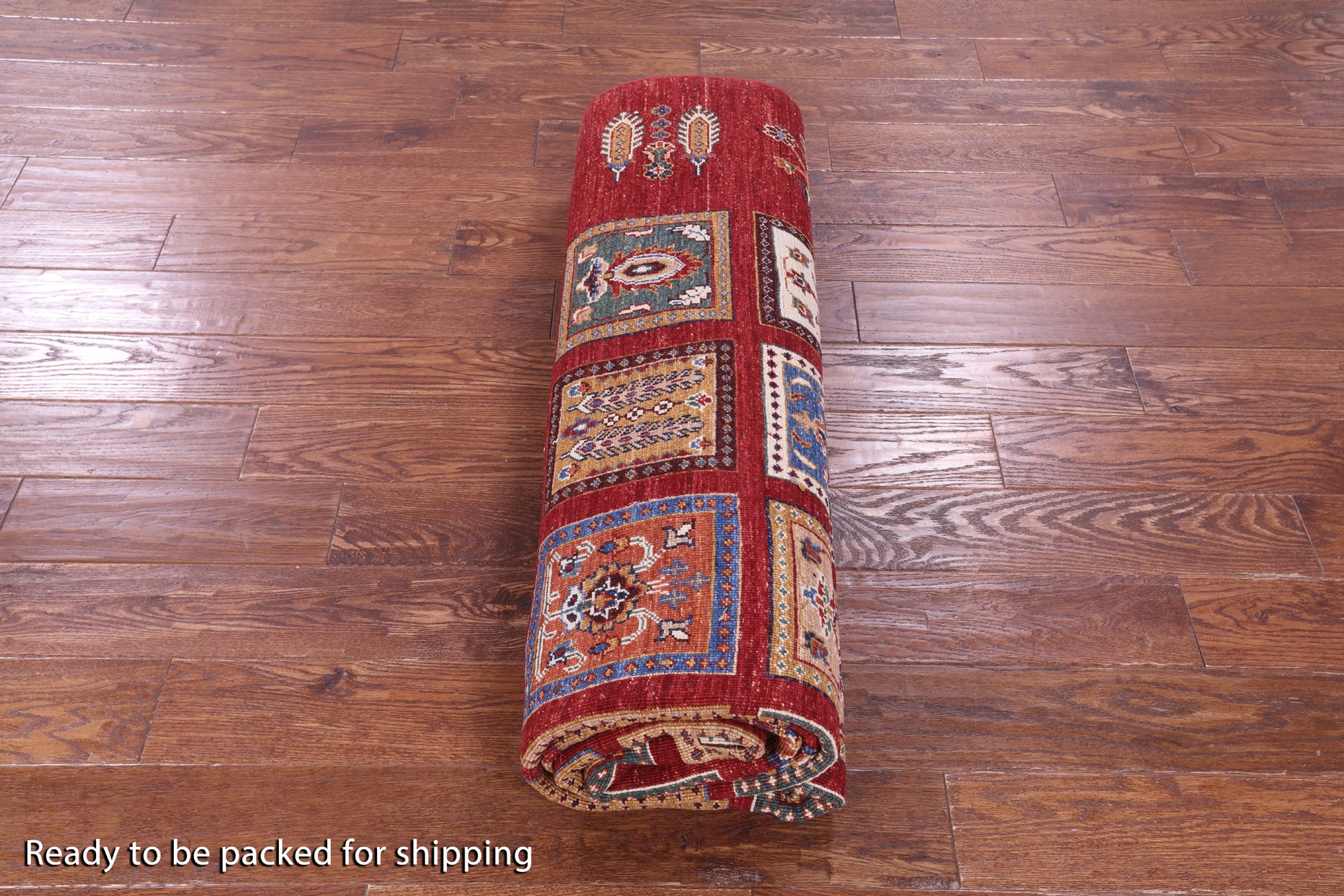 Red Garden Design Persian Hand Knotted Wool Rug - 6' 11" X 9' 10" - Golden Nile