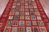 Red Garden Design Persian Hand Knotted Wool Rug - 6' 11" X 9' 10" - Golden Nile