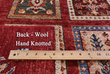 Red Garden Design Persian Hand Knotted Wool Rug - 6' 11" X 9' 10" - Golden Nile