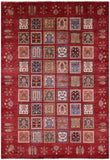 Red Garden Design Persian Hand Knotted Wool Rug - 6' 11" X 9' 10" - Golden Nile