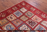 Red Garden Design Persian Hand Knotted Wool Rug - 6' 11" X 9' 10" - Golden Nile