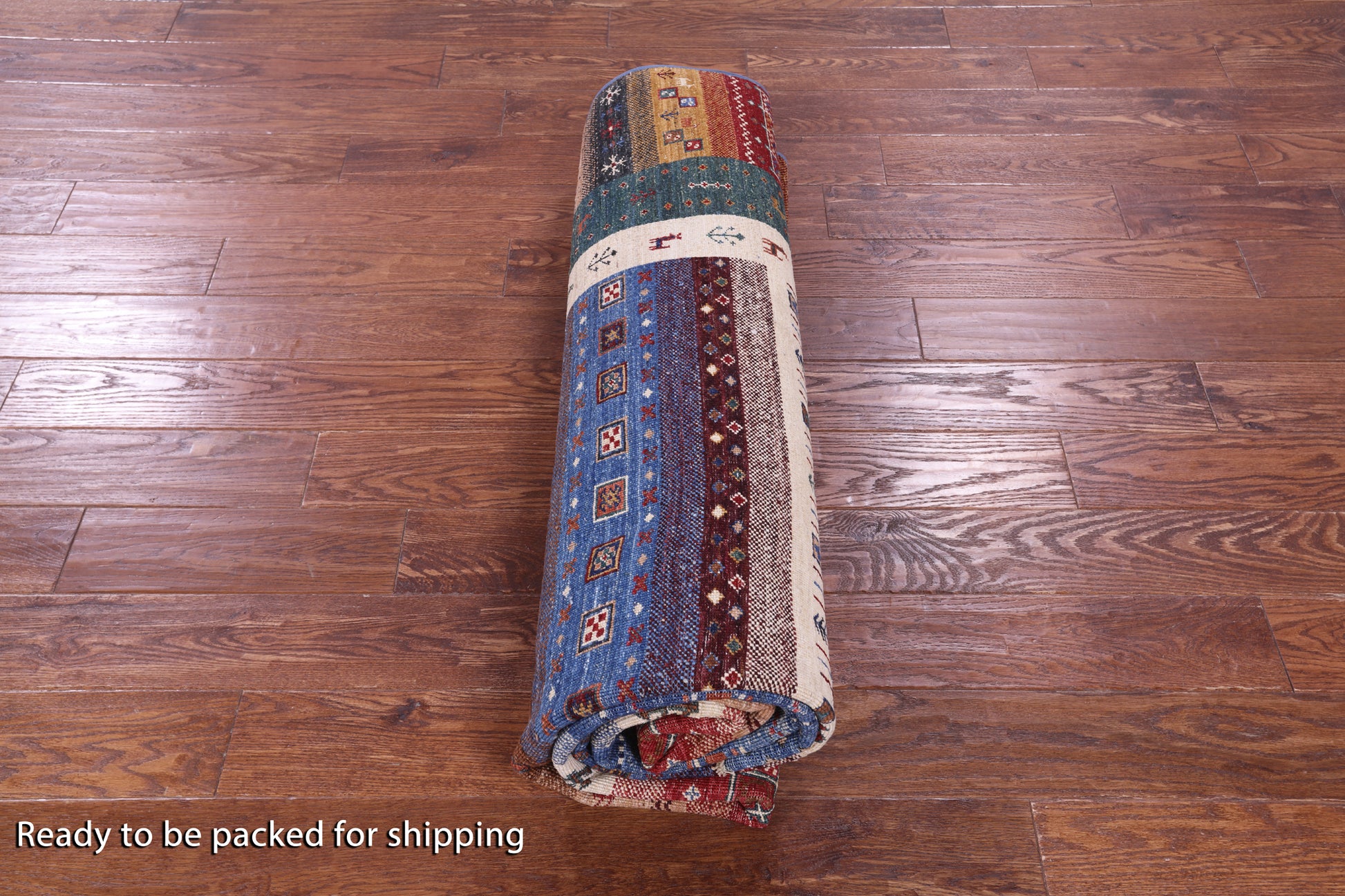 Tribal Persian Gabbeh Hand Knotted Wool Rug - 6' 11" X 9' 9" - Golden Nile