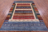 Tribal Persian Gabbeh Hand Knotted Wool Rug - 6' 11" X 9' 9" - Golden Nile