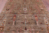 Persian Tribal Gabbeh Hand Knotted Wool Rug - 6' 9" X 10' 1" - Golden Nile