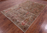 Persian Tribal Gabbeh Hand Knotted Wool Rug - 6' 9" X 10' 1" - Golden Nile