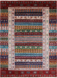 Tribal Persian Gabbeh Hand Knotted Wool Rug - 5' 10" X 8' 0" - Golden Nile
