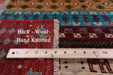 Tribal Persian Gabbeh Hand Knotted Wool Rug - 5' 10" X 8' 0" - Golden Nile