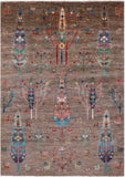 Tribal Persian Gabbeh Hand Knotted Wool Rug - 5' 9" X 8' 2" - Golden Nile