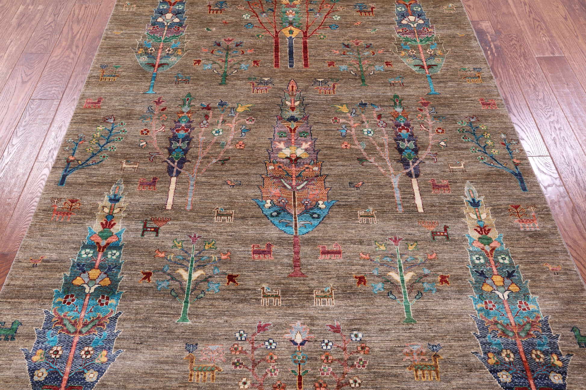 Tribal Persian Gabbeh Hand Knotted Wool Rug - 5' 9" X 8' 2" - Golden Nile