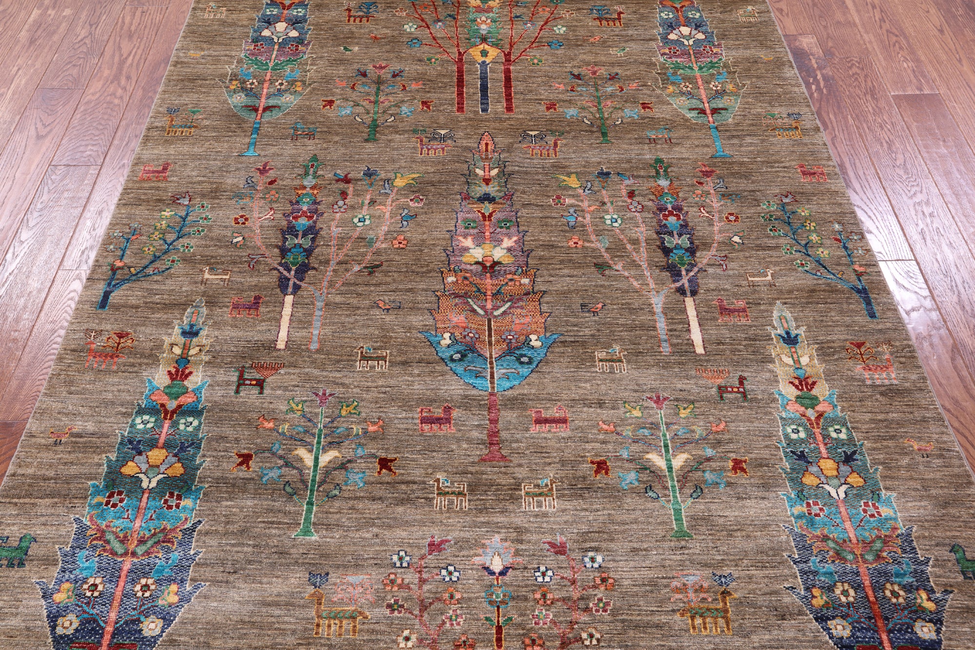 Tribal Persian Gabbeh Hand Knotted Wool Rug - 5' 9" X 8' 2" - Golden Nile
