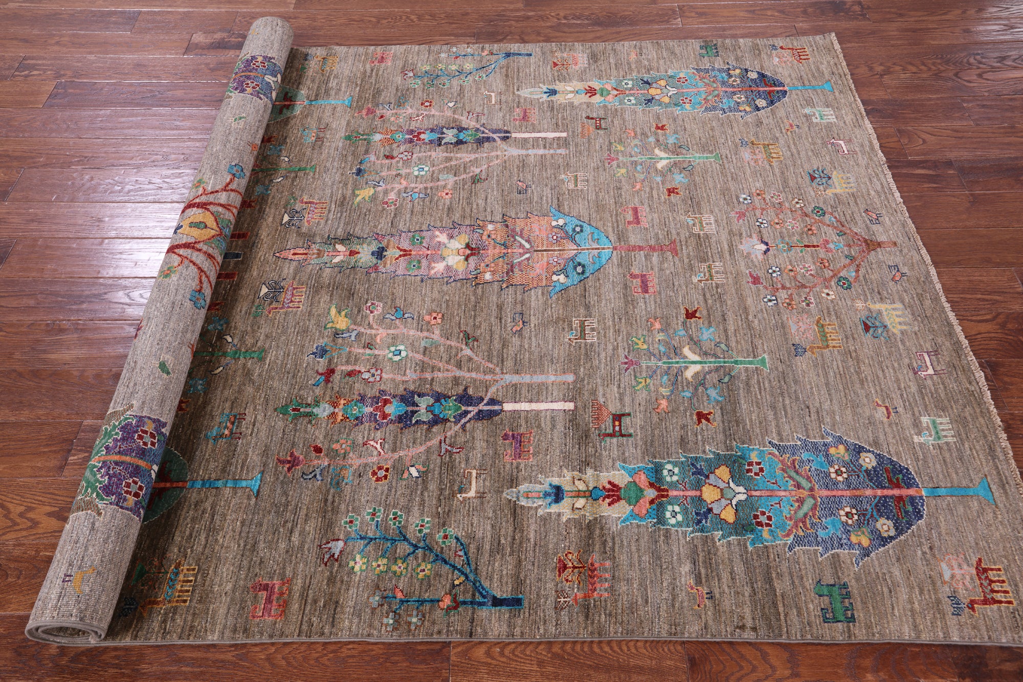Tribal Persian Gabbeh Hand Knotted Wool Rug - 5' 9" X 8' 2" - Golden Nile